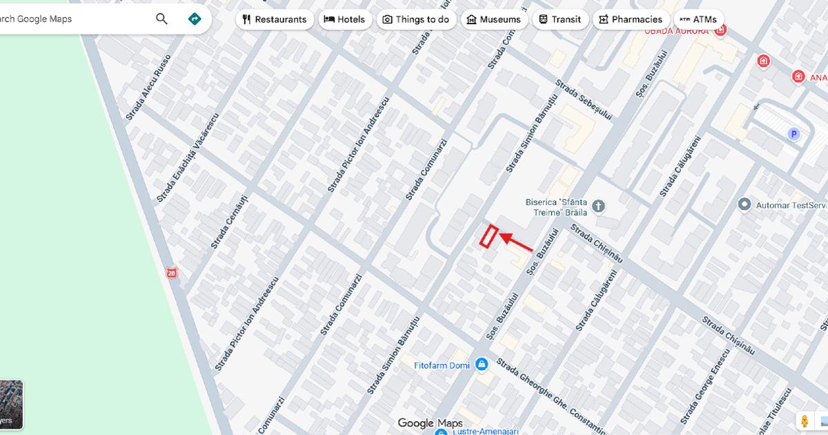 Teren Construcții intravilan de 286 mp, în zona Buzaului, Brăila