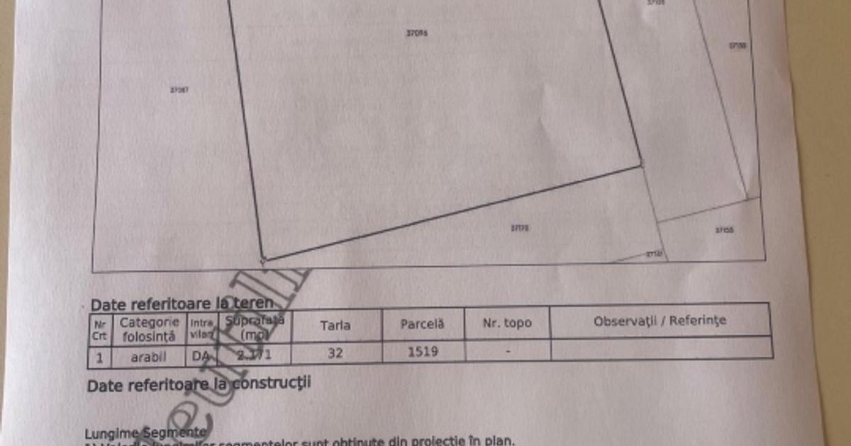 Teren Construcții intravilan de 2171 mp, în Ceamurlia de Jos