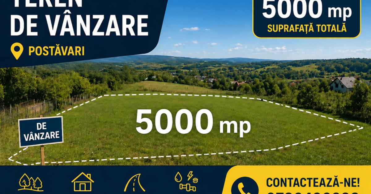 Oportunitate investiție - Zona in dezvoltare - Teren optim pentru casa