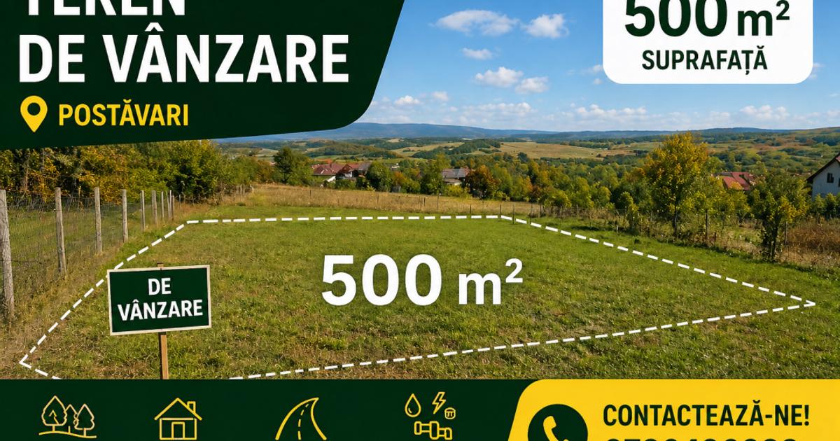 Oportunitate investiție - Zona in dezvoltare - Teren optim pentru casa