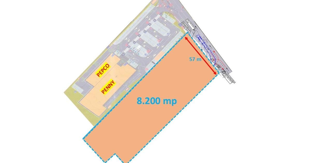 TEREN INTRAVILAN 8.200 mp - SIMIAN-MEHEDINTI - CENTRUL COMERCIAL PENNY