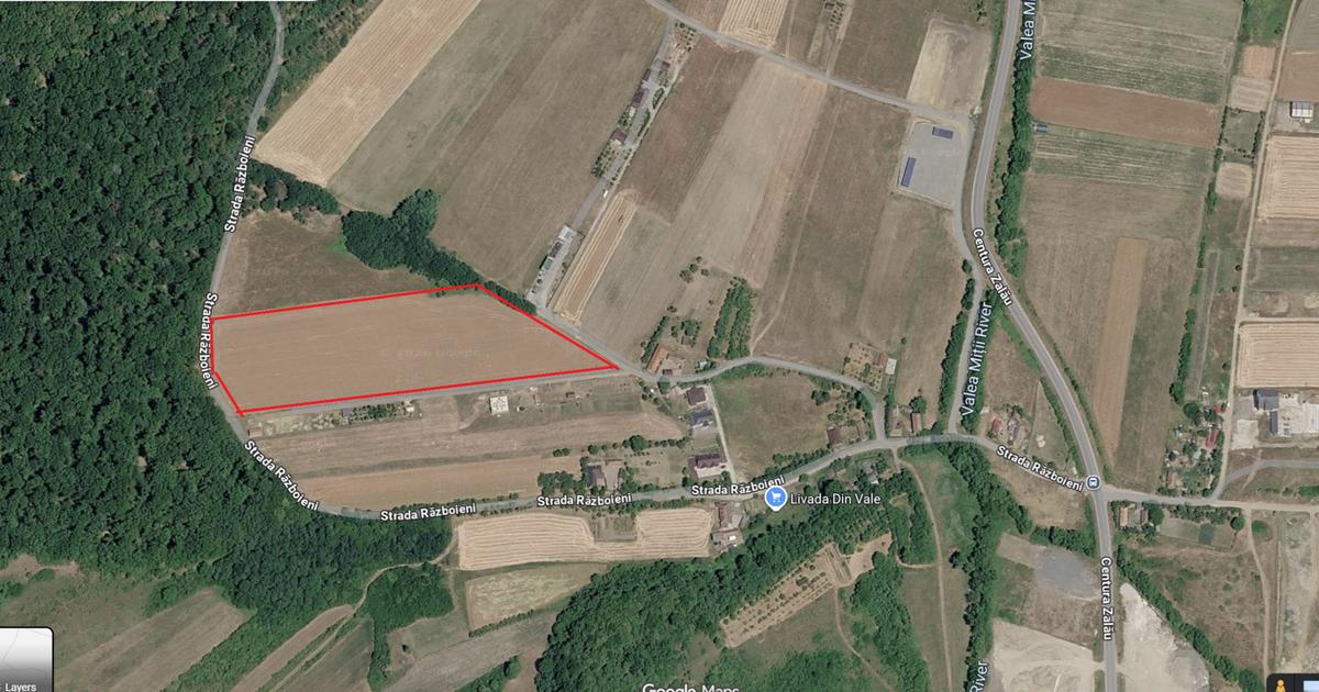 Teren INTRAVILAN cu PUZ, 2.200 eur/ar, rezidental, str. Razboieni - Centura