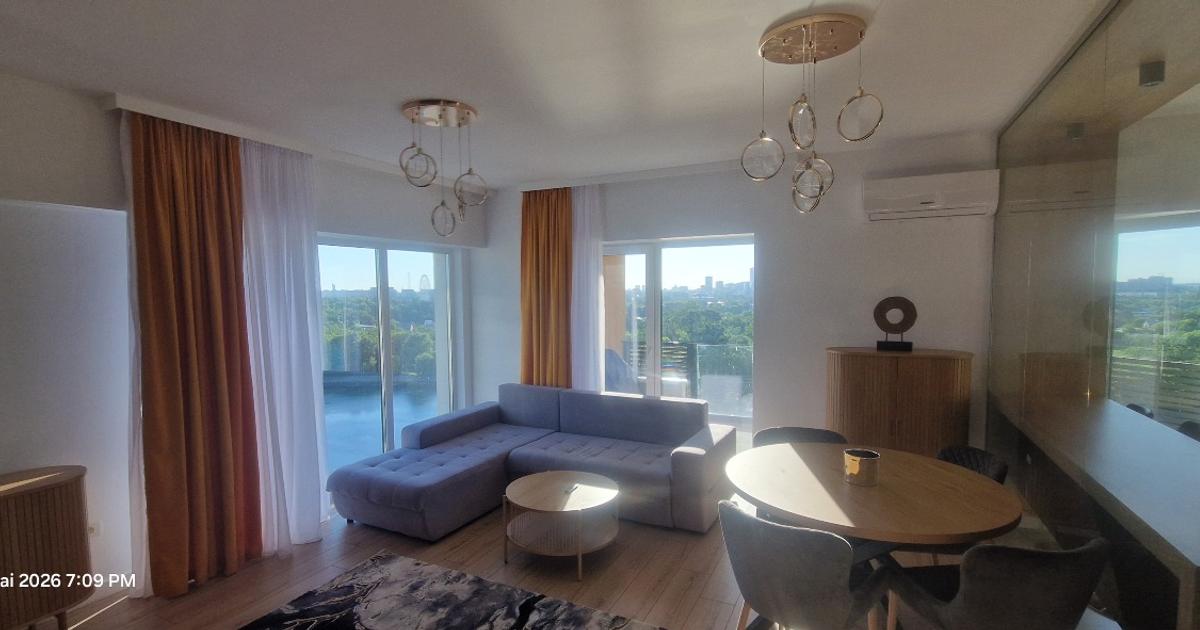 Apartament premium cu vedere superba la parc, pe malul lacului, nou, modern