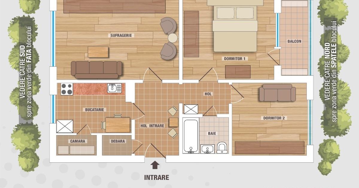 APARTAMENT 3 CAMERE,  Confort I ,  Decomandat - Sos. Giurgiului