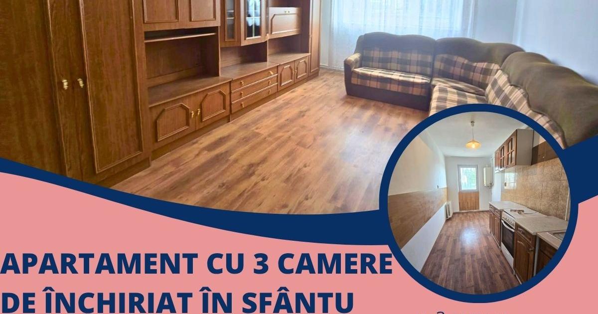 Apartament cu 3 camere de închiriat în Sfântu Gheorghe, pe Aleea Hărniciei!