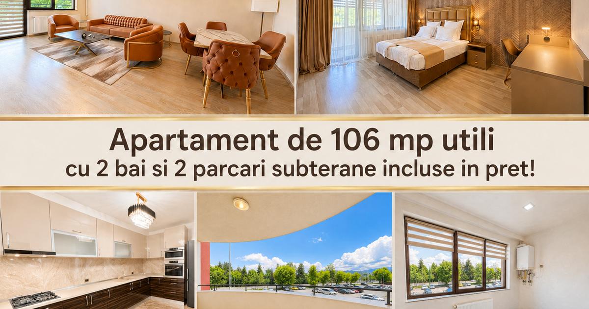 Direct proprietar 2 camere mobilat si utilat de 106 mp cu 2 Parcări Subterane