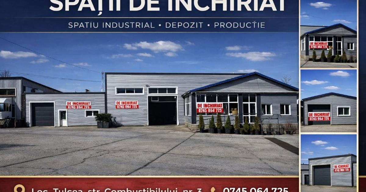Închiriere spații industriale / comerciale — 4 unități disponibile