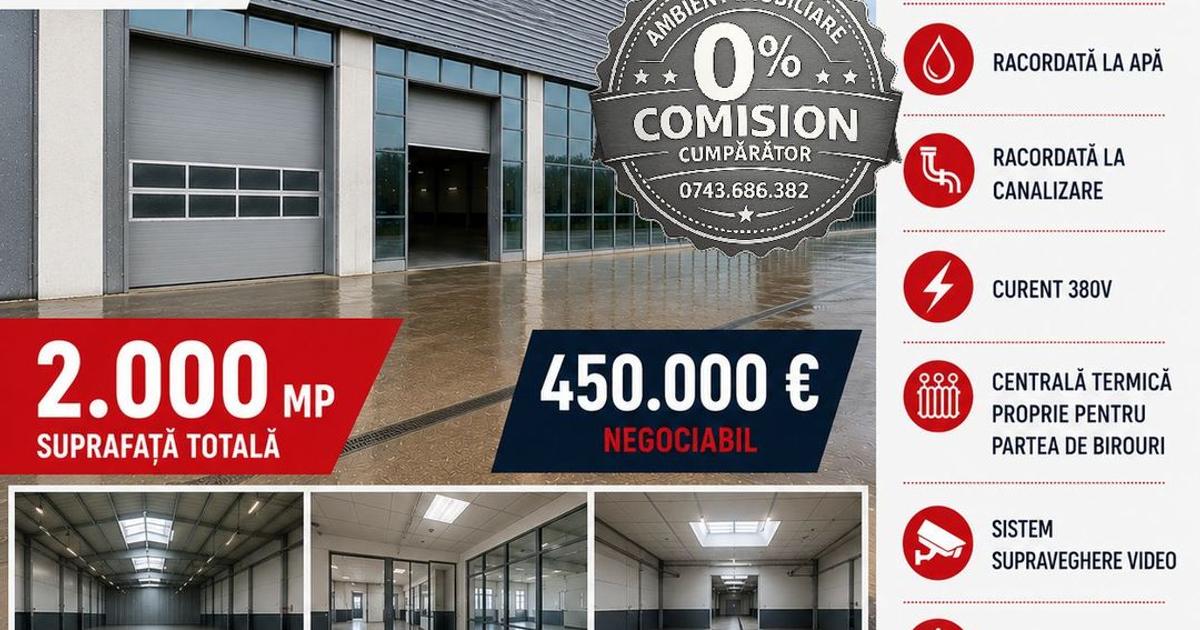 Spatiu comercial - HALA producție/depozitare, VASLUI zona MOVAS;