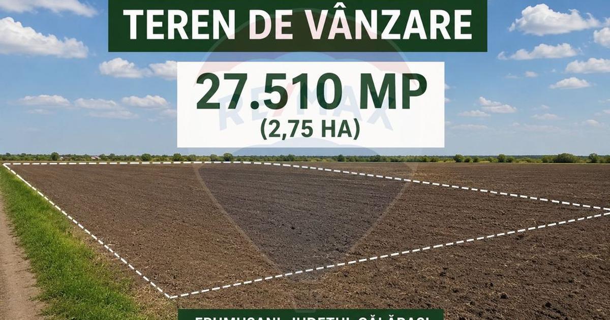Teren de vânzare Frumusani Postavari Călărași