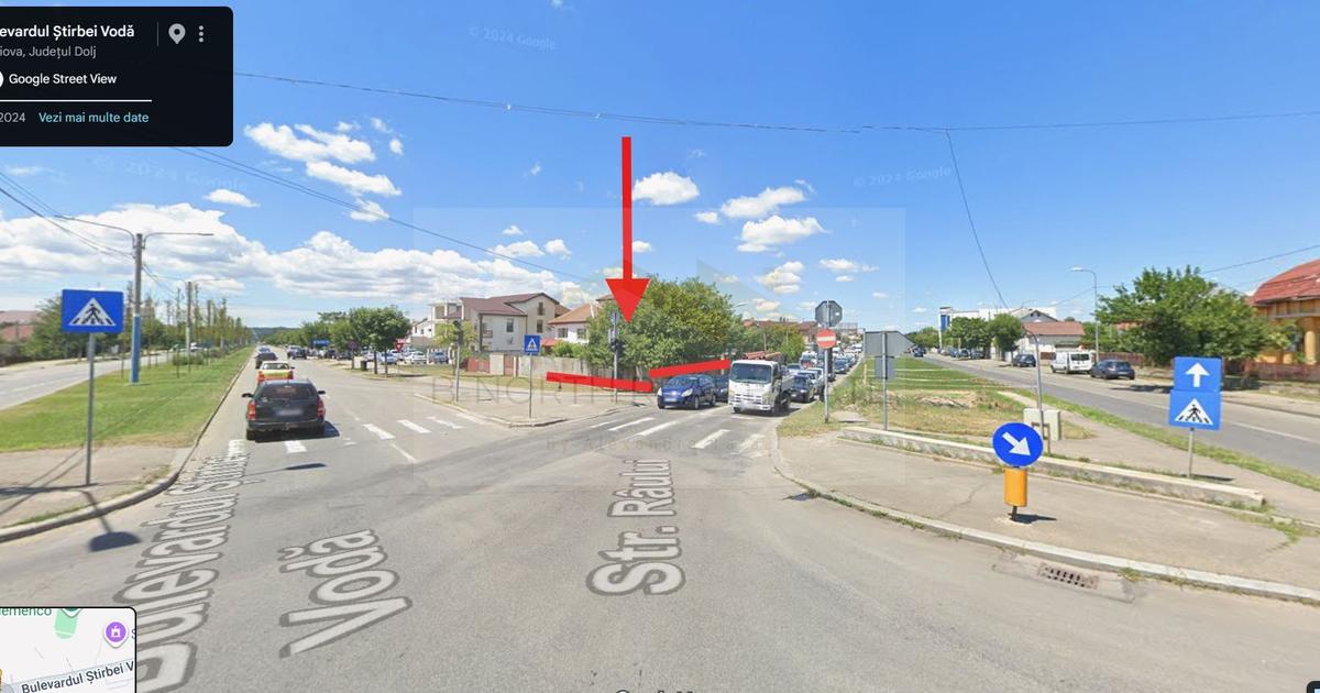 Teren 500 mp , colț stradal, vizibilitate maximă, lângă stadion – Craiova