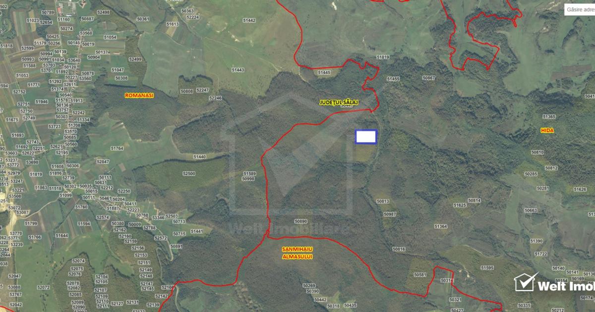 Padure de foioase 35.550MP, acces din loc. Romanasi 5km, jud. Salaj