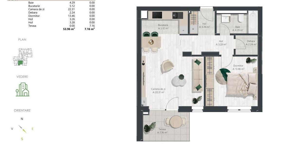 Apartament nou - Denya Forest 7 bloc nZEB - COMISION 0%