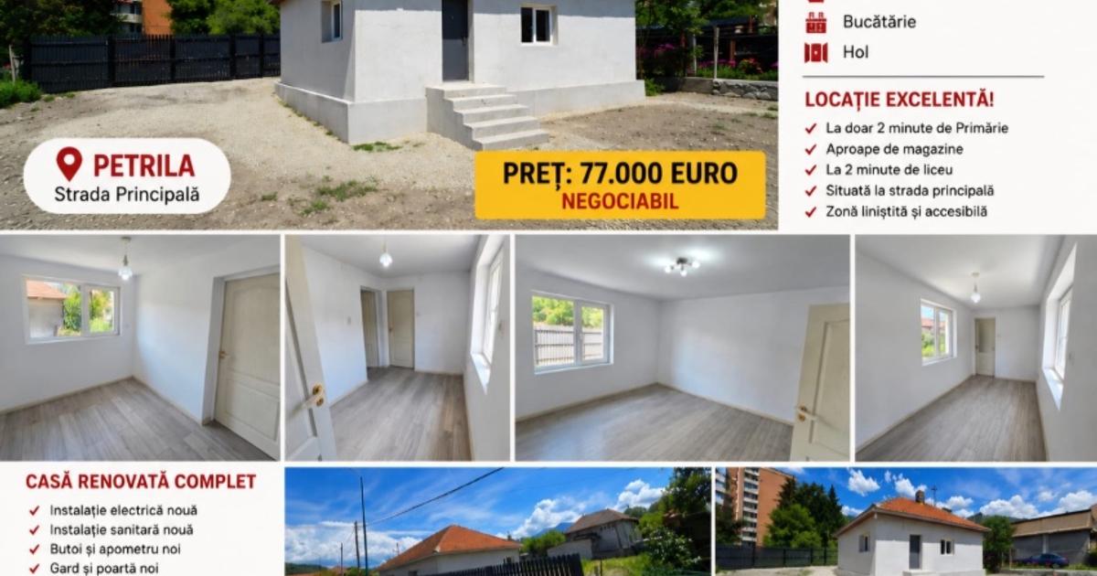 Vând casă în Petrila județul Hunedoara