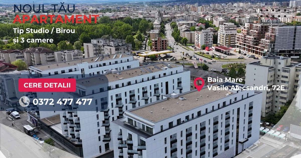 NEW! COMISION 0% - Apartament de Tip Studio - 3 Camere - Vasile Alecsandri 72E,