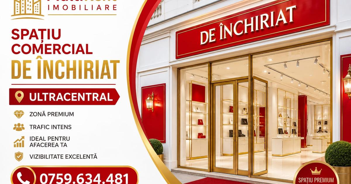 SPATIU COMERCIAL DE INCHIRIAT / ZONA BUNA / IDEAL BAR,CAFENEA,RESTAURANT !