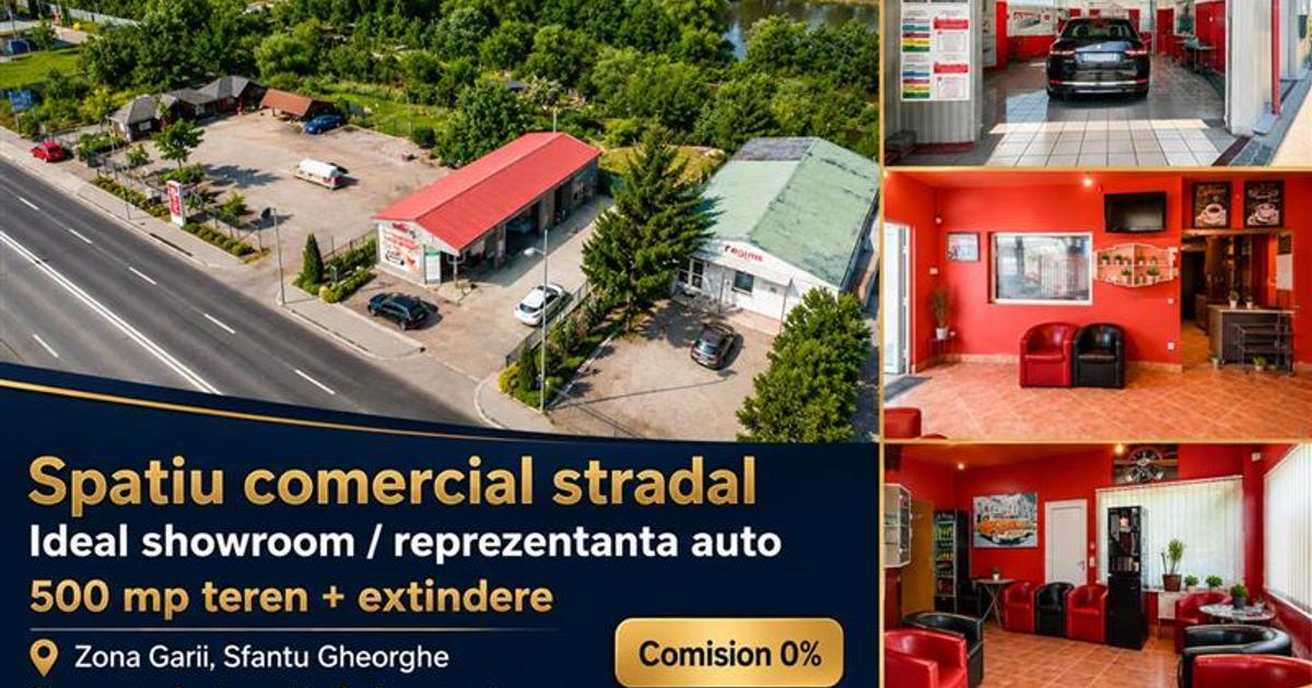 Investitie pe potential imediat: spatiu comercial, teren 500 mp, utilitati, aviz