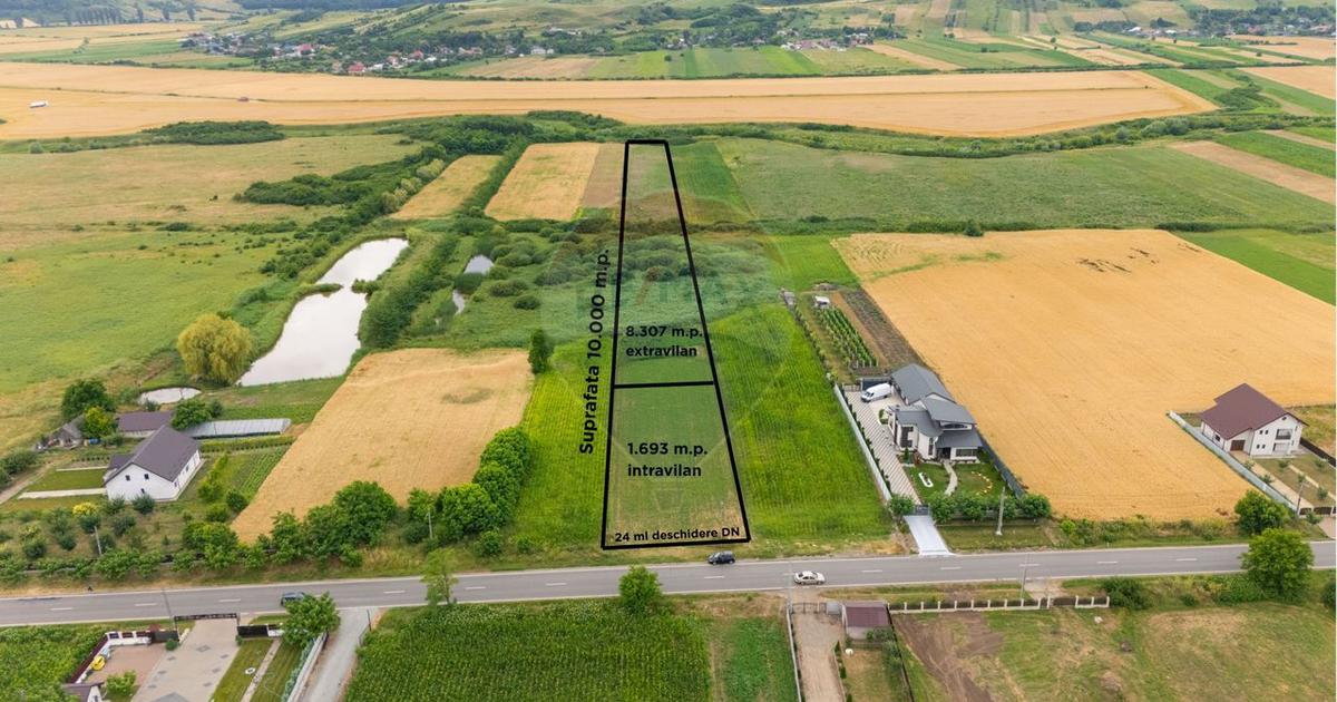 Teren de 10.000 m.p. cu deschidere la DN in Silistea/Todiresti - VS