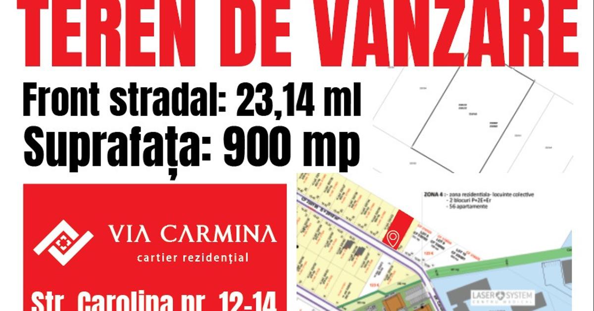 Vand teren intravilan Via Carmina zona 4