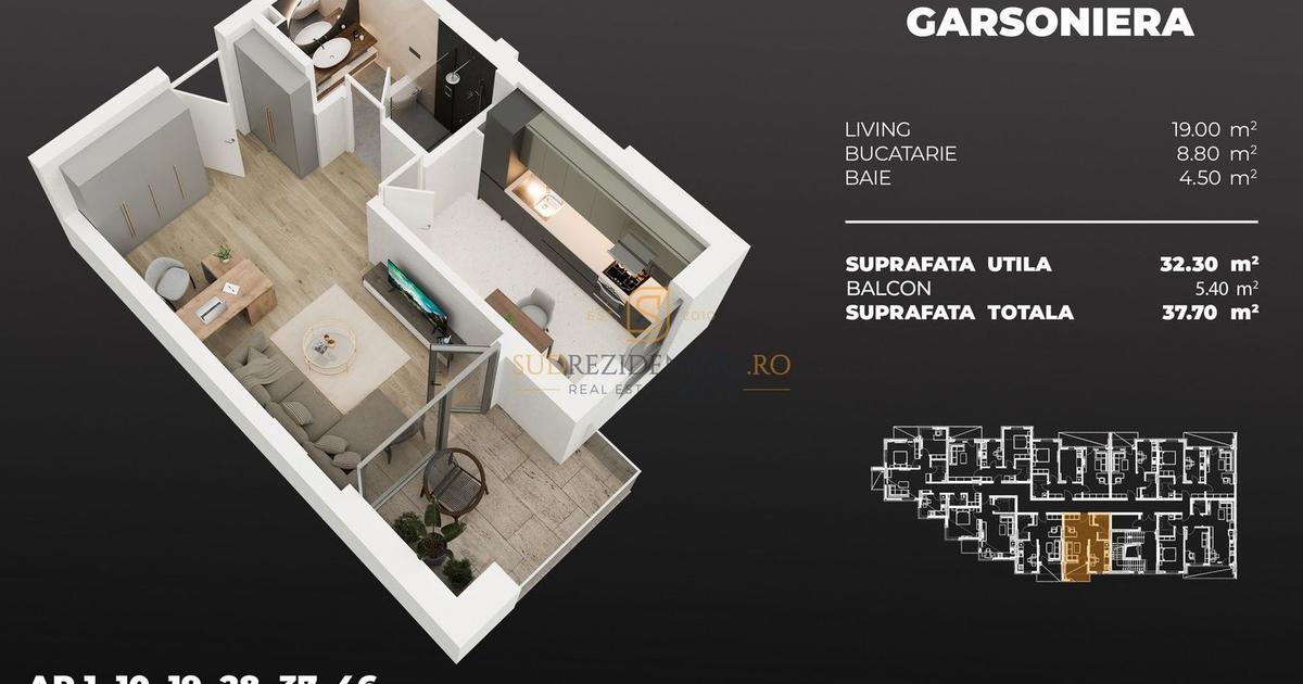 Garsoniera decomandata, imobil nou, Comision 0% - acces metrou Berceni