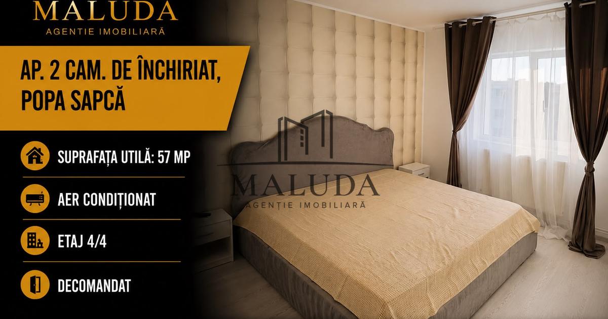 Apartament 2 camere de inchiriat, Popa Sapca