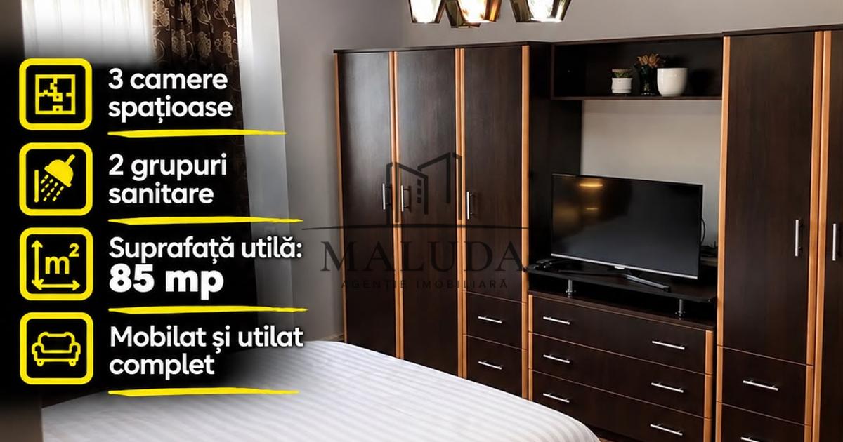 De închiriat | Ultracentral | 3 camere cf. 1 decomandat