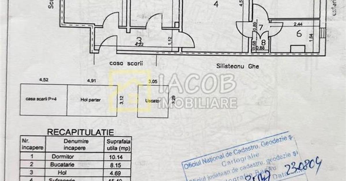 Str. Neagoe Voda, 3 camere, etaj 3, Bacau