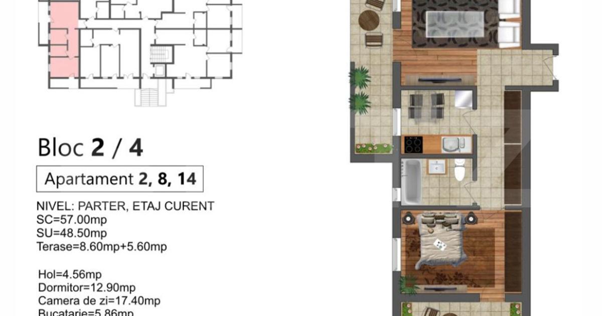 Apartament de vânzare – bloc nou, zona Zăvoaie, Kaufland Sud
