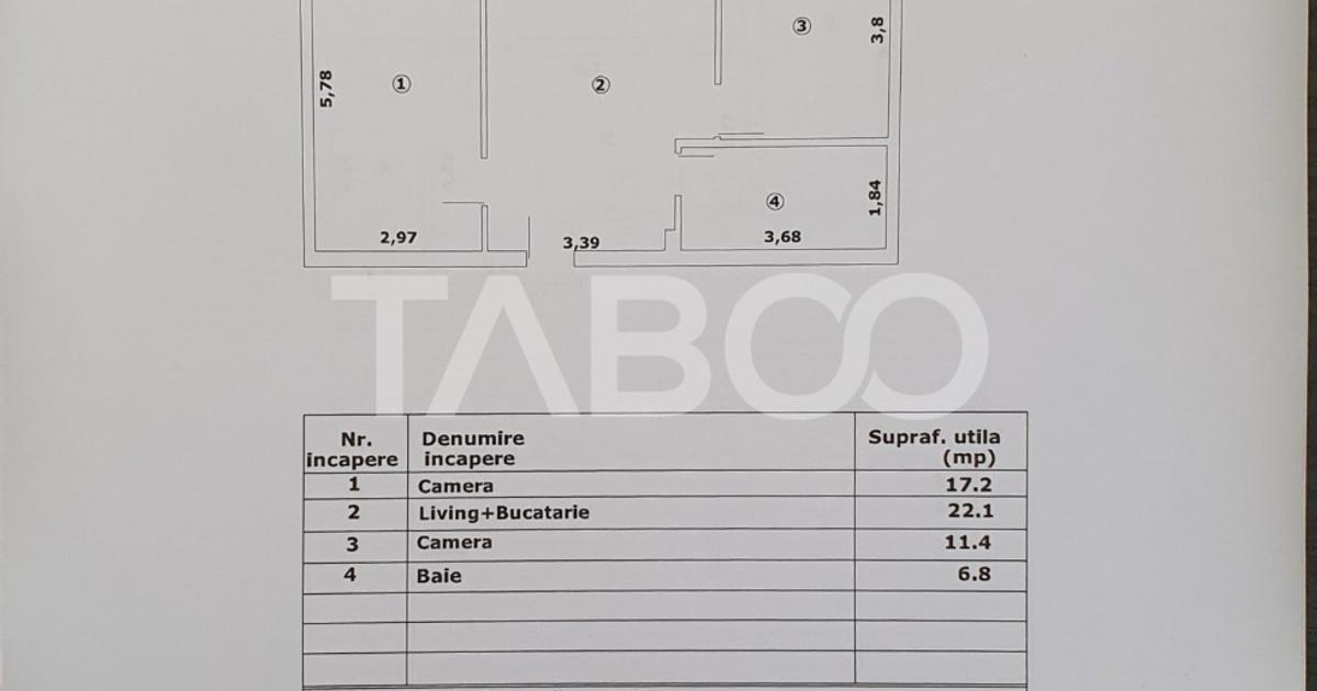 Apartament 3 camere 57 mp utili constructie noua 2025