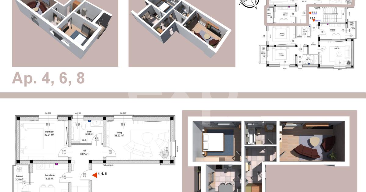 Apartament 2 Camere Trivale | 57 mp | Bloc NOU
