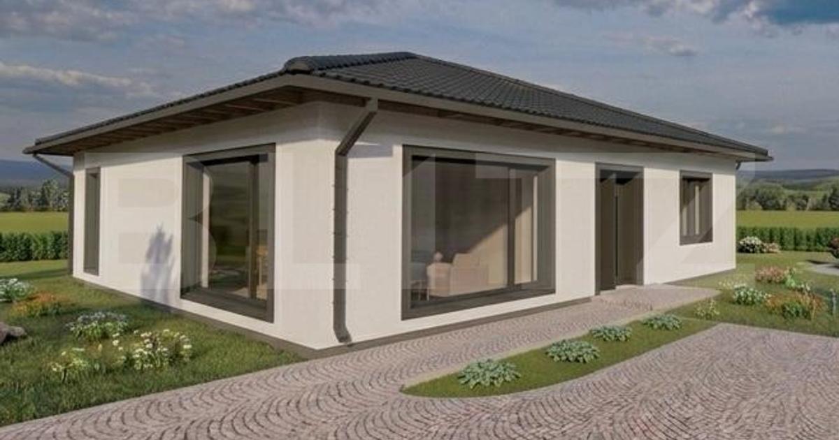 Casa moderna pe parter, la cheie, 125 mp - Proiect Exclusiv