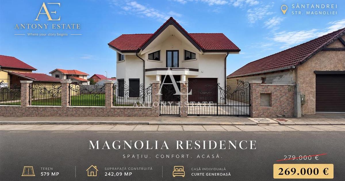Magnolia Residence | Casa individuala 242 mp | Teren 579 mp | Santandrei, Bihor
