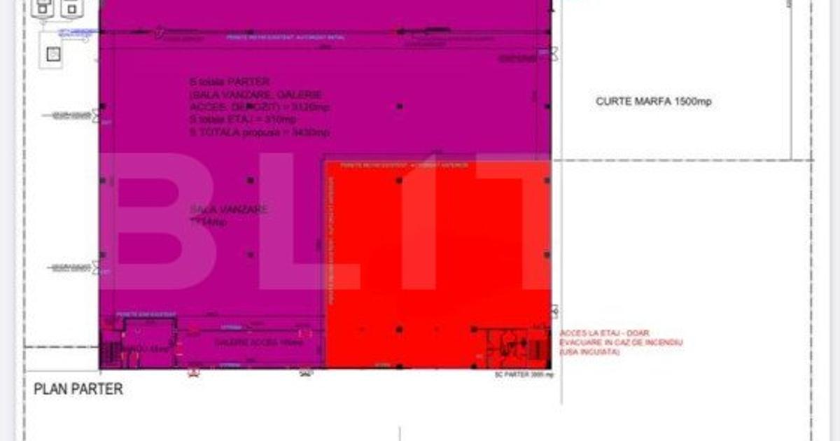 Galerie comerciala 3430 mp, ideal pentru magazine