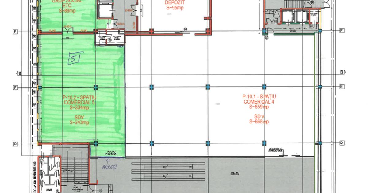 Spatii Comerciale de inchiriat situat la parterul Centrului Comercial Dumbrava