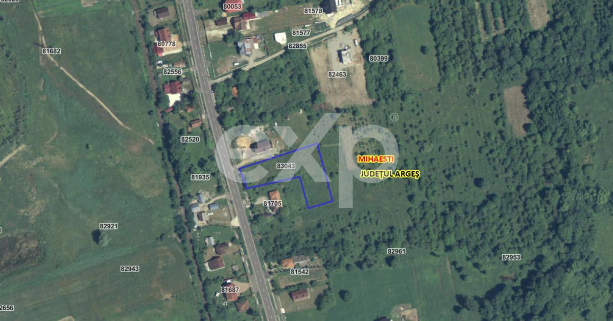 Teren Construcții intravilan de 2600 mp, în Rudeni (Mihăești)