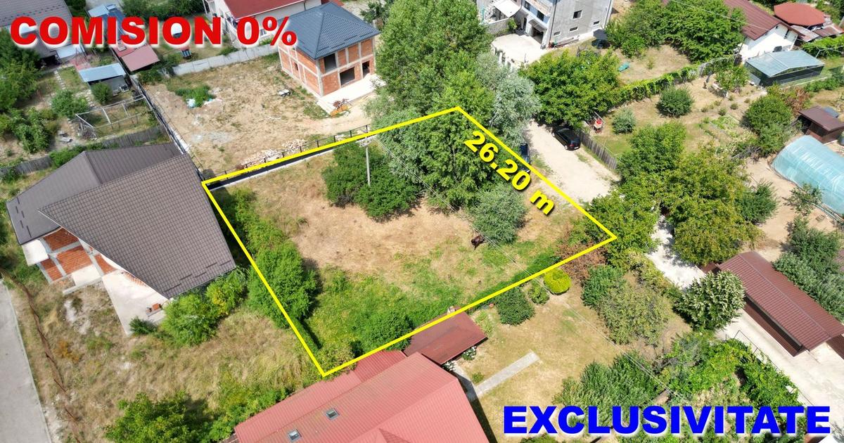Teren intravilan 913 mp, zona Cristal – Pitesti | Deschidere 26m
