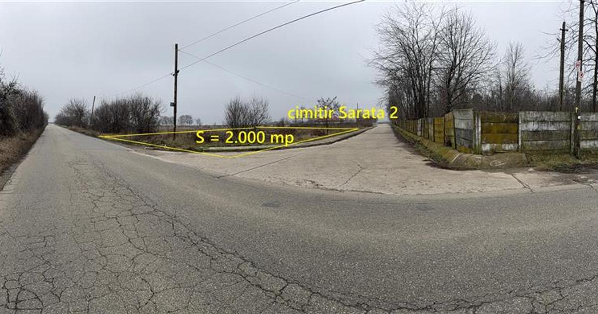 2.000mp - intravilan - fara PUZ- cimitir Sarata 2