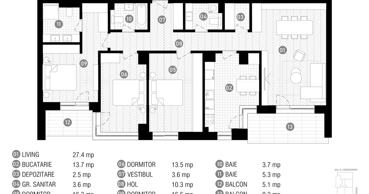 Apartament decomandat cu 4 camere în zona Băneasa, Sector 1