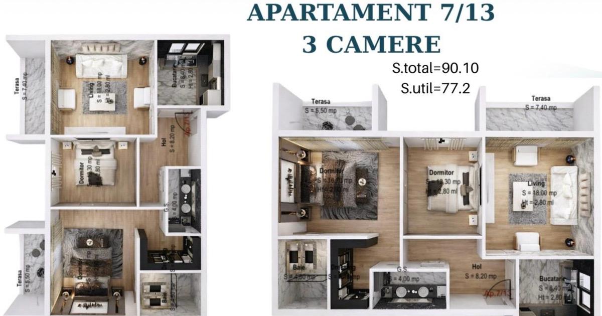 Apartament decomandat cu 3 camere în zona Theodor Pallady, Sector 3