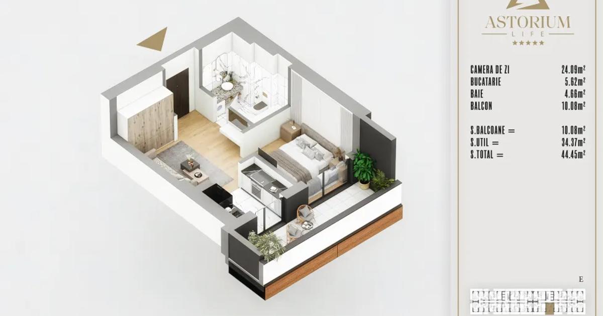 Garsonieră 34.37 mp în zona Theodor Pallady, Sector 3